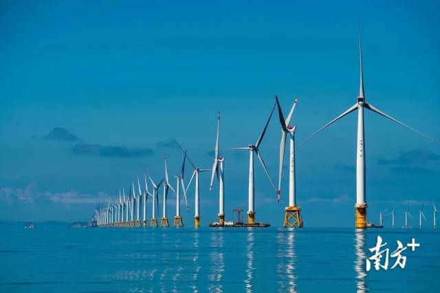 中广核阳江南鹏岛40万千瓦海上风电场。资料图